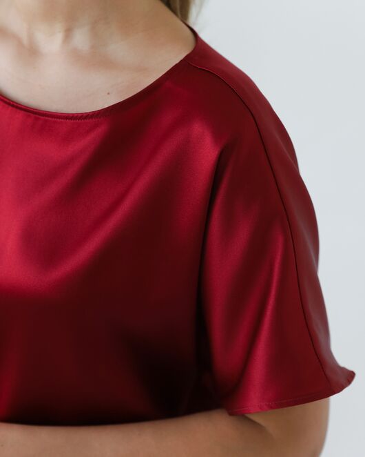 Женская блузка из шелка красная-8780 от ByME 