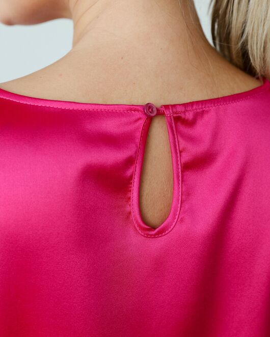 Женская блузка из шелка розовая-8781 от byME 