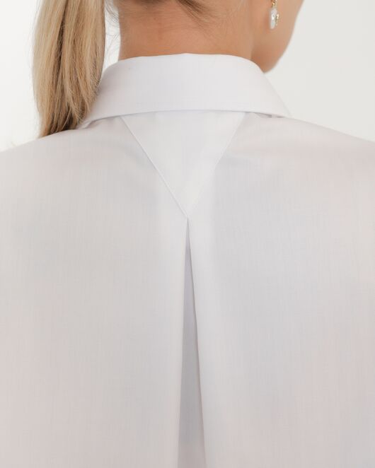 Женская рубашка из хлопка белая-8803 от byME 