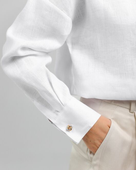 Женская рубашка из льна белая-8813 от byME 