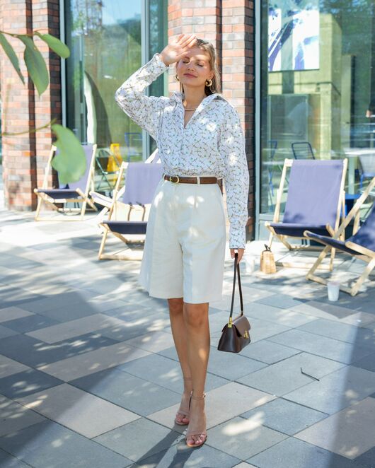 Женская рубашка принт стрекозы 8830 от ByME 