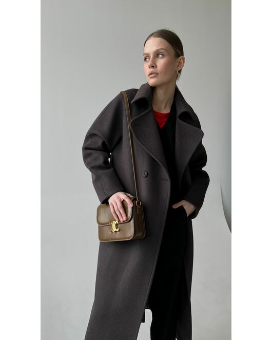 Пальто S084 Ворс Lux Sury цвет брюнетти от Doroteya 