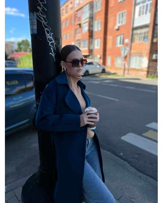 Пальто A084 Ворс Sury Изумрудный от Doroteya  Пальто A084 Ворс Sury Изумрудный от Doroteya