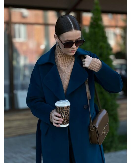 Пальто A084 Ворс Sury Изумрудный от Doroteya  Пальто A084 Ворс Sury Изумрудный от Doroteya