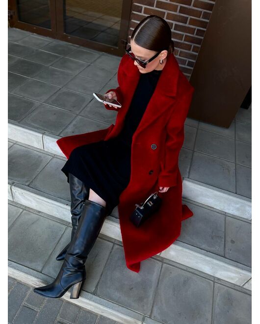 Пальто A108 Lima Красный от Doroteya 