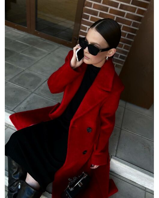 Пальто A108 Lima Красный от Doroteya 