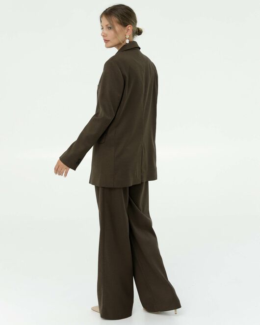 Жакет  коричневый с добавлением шерсти 125040-brown от LW 