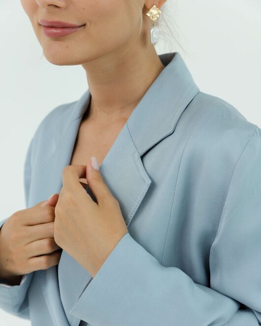 Жакет голубой из района-125077-blue от LW 