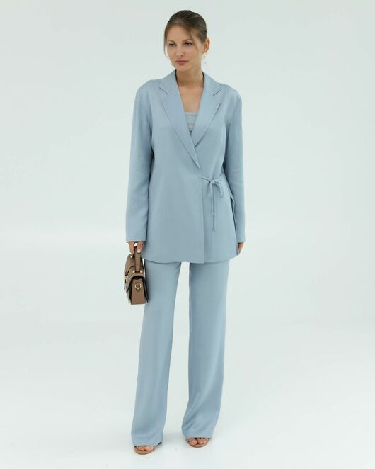 Жакет голубой из района-125077-blue от LW 