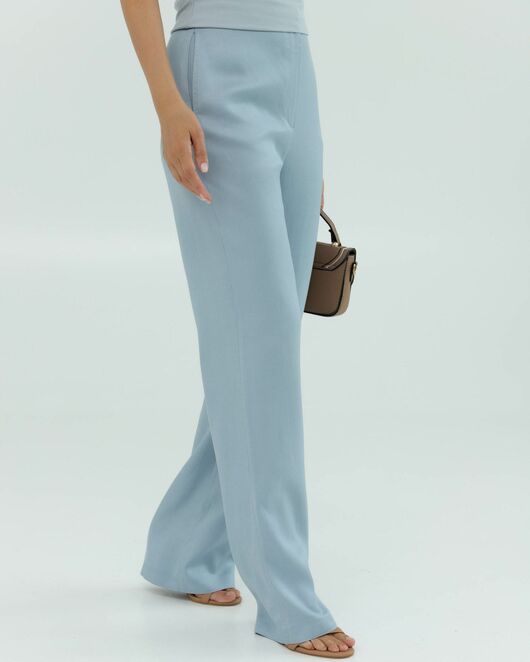 Женские брюки голубые из района-135119-blue от LW 
