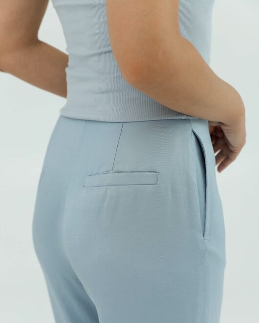 Женские брюки голубые из района-135119-blue от LW 
