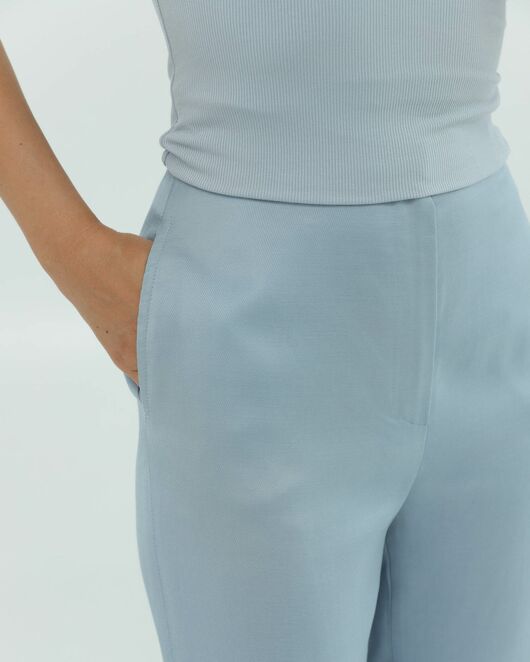 Женские брюки голубые из района-135119-blue от LW 