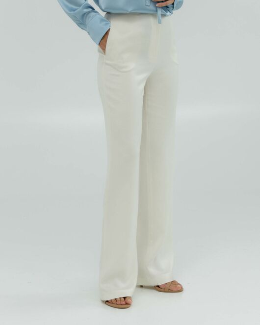 Женские брюки кремовые из района-135119-cream от LW 