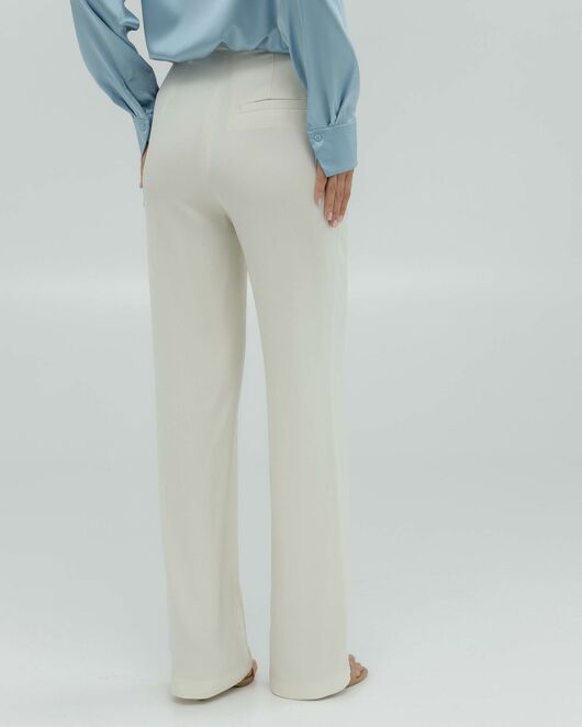 Женские брюки кремовые из района-135119-cream от LW 