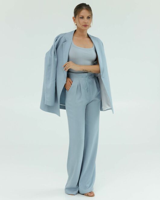 Женские брюки голубые из района-135121-blue от LW 