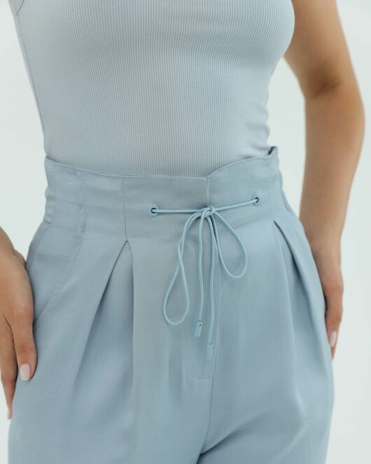 Женские брюки голубые из района-135121-blue от LW 