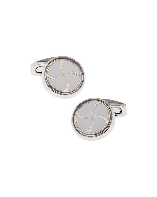 Запонки круглые с золотистым узором - 260143 от  