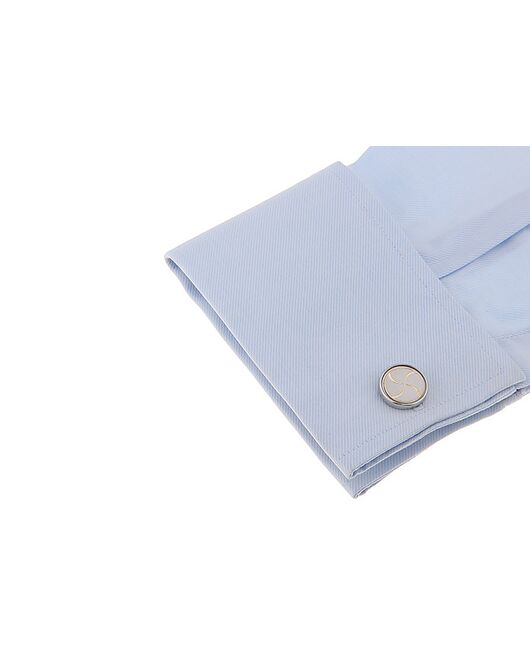 Запонки круглые с золотистым узором - 260143 от  