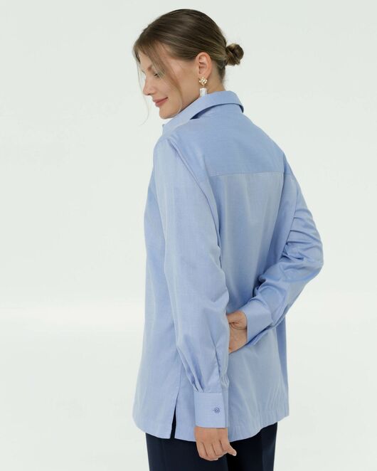 Женская рубашка в прямом силуэте с универсальной манжетой от ByME 