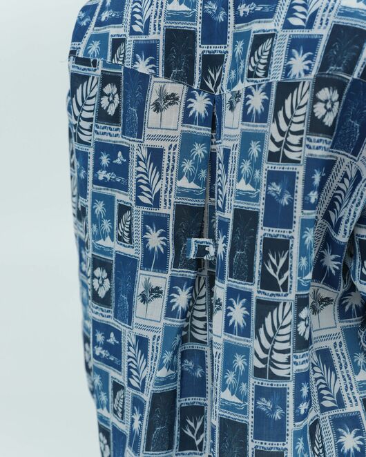 Женская рубашка из крапивы синие тропики 8828 от byME 