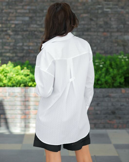 Женская рубашка из хлопка  с узором 8829 от byME 