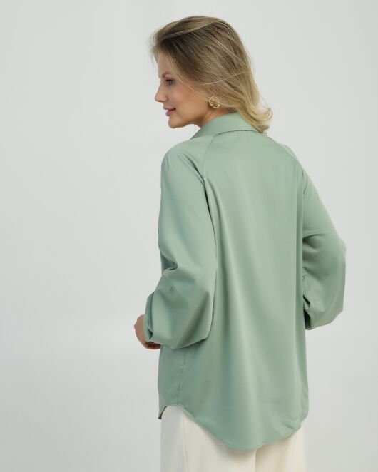 Женская рубашка из бамбука зелёная  8850 от byME 