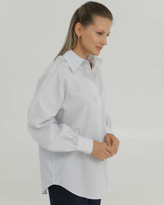 Рубашка хлопковая в голубую полоску 8889 от byME 