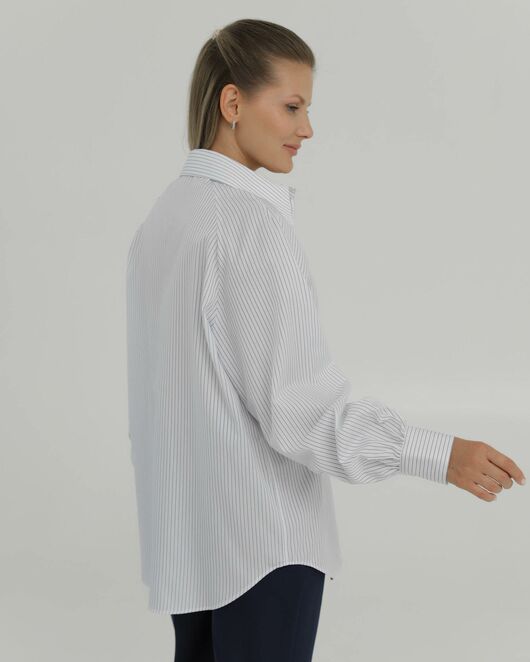 Рубашка хлопковая в голубую полоску 8889 от byME 