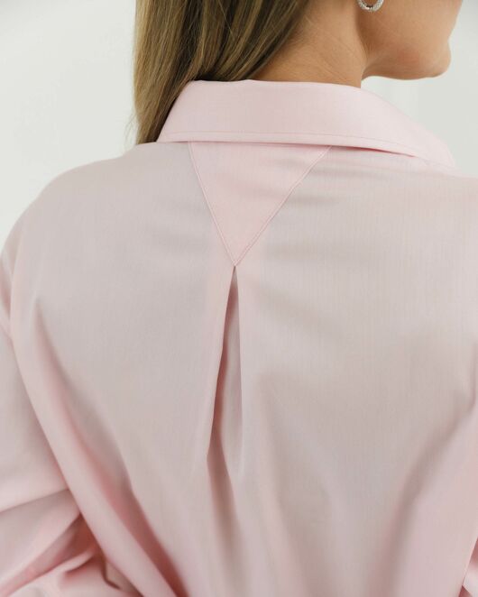 Рубашка хлопковая розовая оверсайз 8899 от byME 