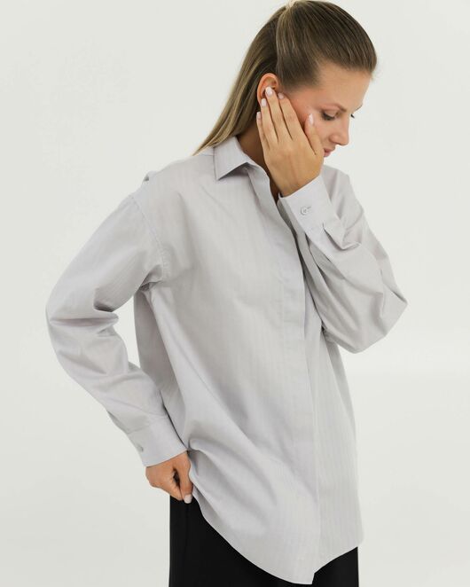 Рубашка хлопковая серая 8902 от byME 