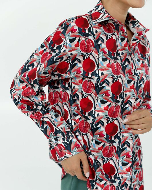 Рубашка хлопковая принт гранаты 8903 от byME 