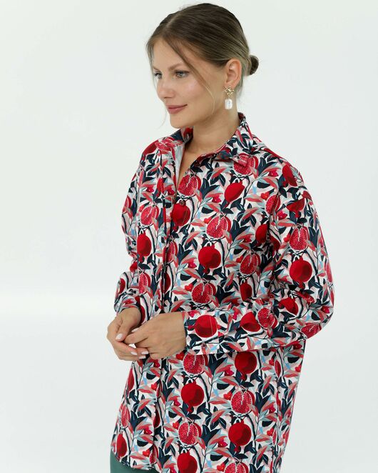 Рубашка хлопковая принт гранаты 8903 от byME 