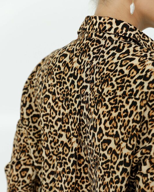 Рубашка шелковая принт леопард 8906 от  