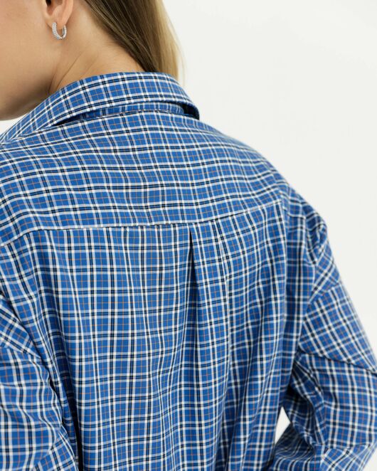 Рубашка бамбуковая в синюю клетку 8909 от  