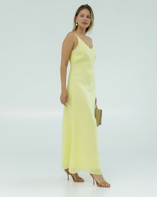 Льняное платье желтое от LW 