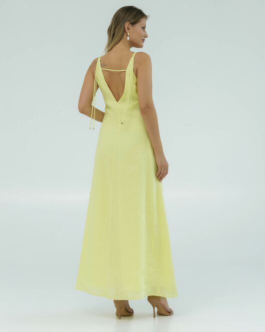 Льняное платье желтое от LW 