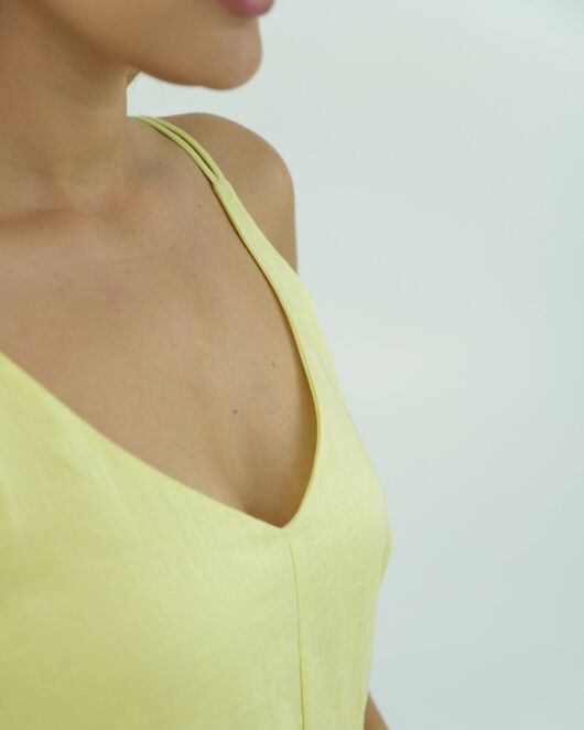 Льняное платье желтое от LW 