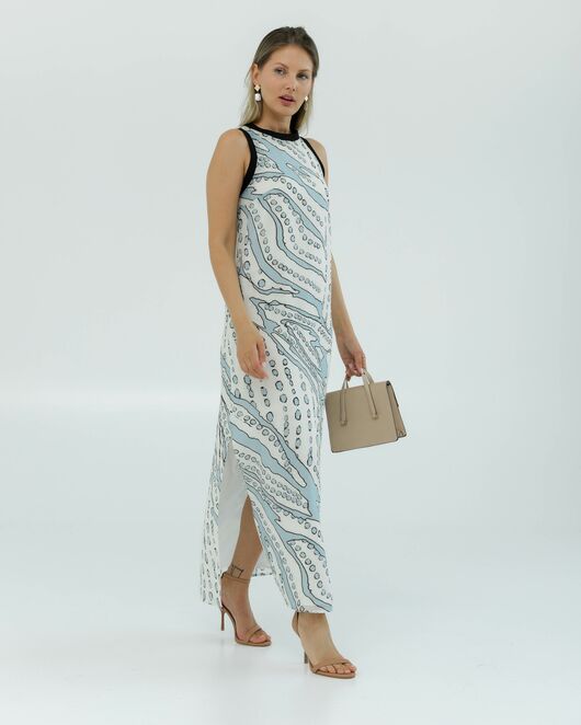 Женское платье из крапивы с принтом Aqua-025263 от LW 