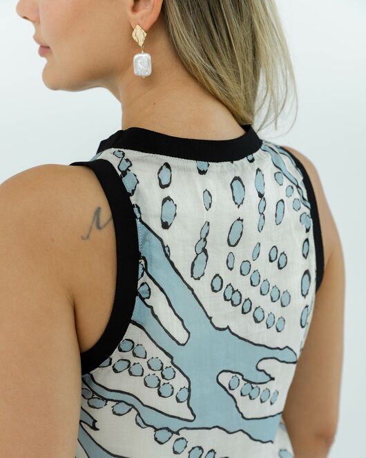 Женское платье из крапивы с принтом Aqua-025263 от LW 