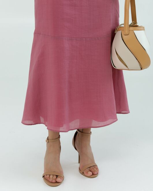 Платье женское розовое из крапивы-025002-pink от LW 