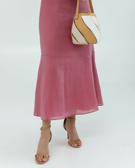 Платье женское розовое из крапивы-025002-pink от LW 