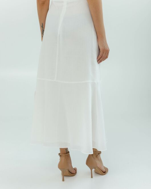 Платье женское белое из крапивы-025002-white от Luisa Wang 