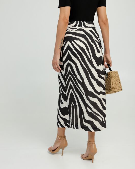 Юбка изо льна принт зебра от LW  Юбка изо льна принт зебра от LW