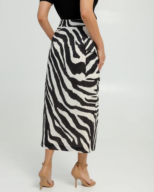 Юбка изо льна принт зебра от LW  Юбка изо льна принт зебра от LW