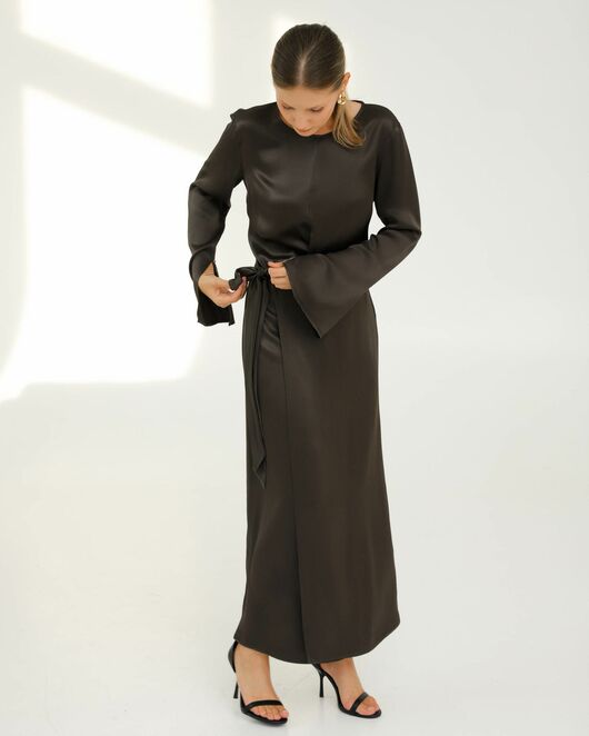 Платье цвета хаки - 025069 от LW 