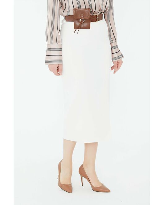 Юбка женские белые-9092-308 WHITE от SHN 