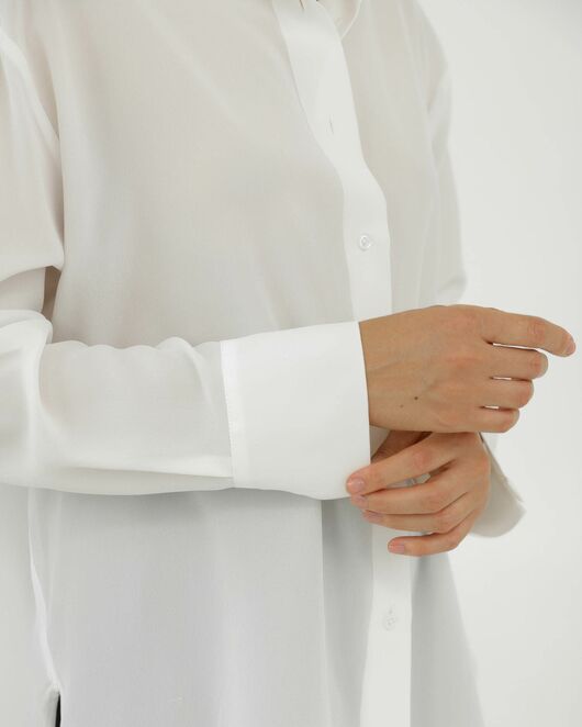 Рубашка шелковая белая 8924 от byME 