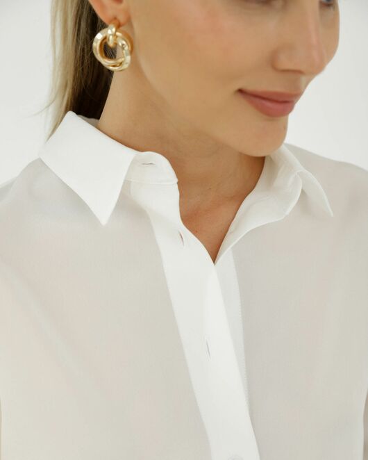 Рубашка шелковая белая 8924 от byME 