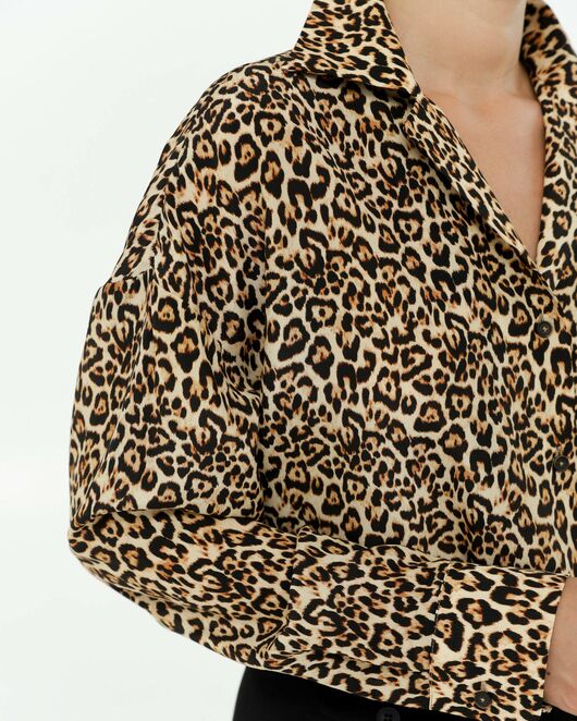 Рубашка шелковая принт леопард 8898 от ByME 