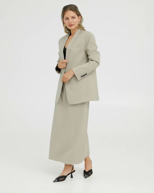 Жакет бежевый однобортный - 125094 от LW 